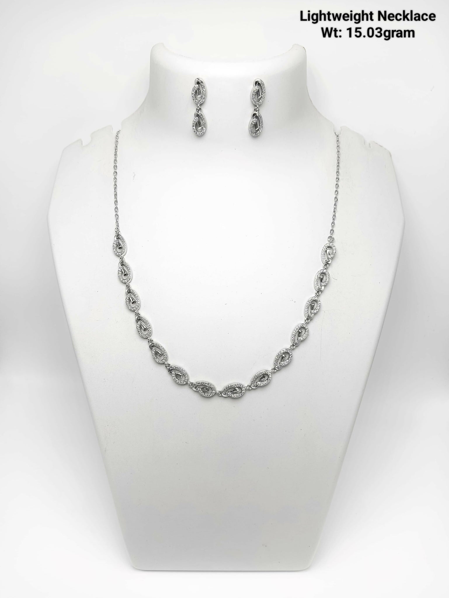 925 Silver Lightweight Necklace Sarafa Bazar India