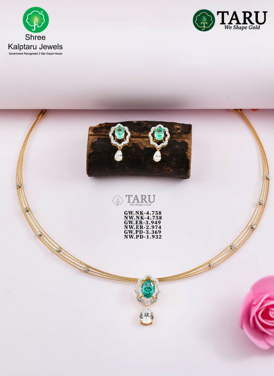 18kt Yellow Gold Omega Chain Necklace Sarafa Bazar India