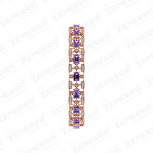 14K Rose Gold & Nuture Diamond Emerald Bangles Sarafa Bazar India