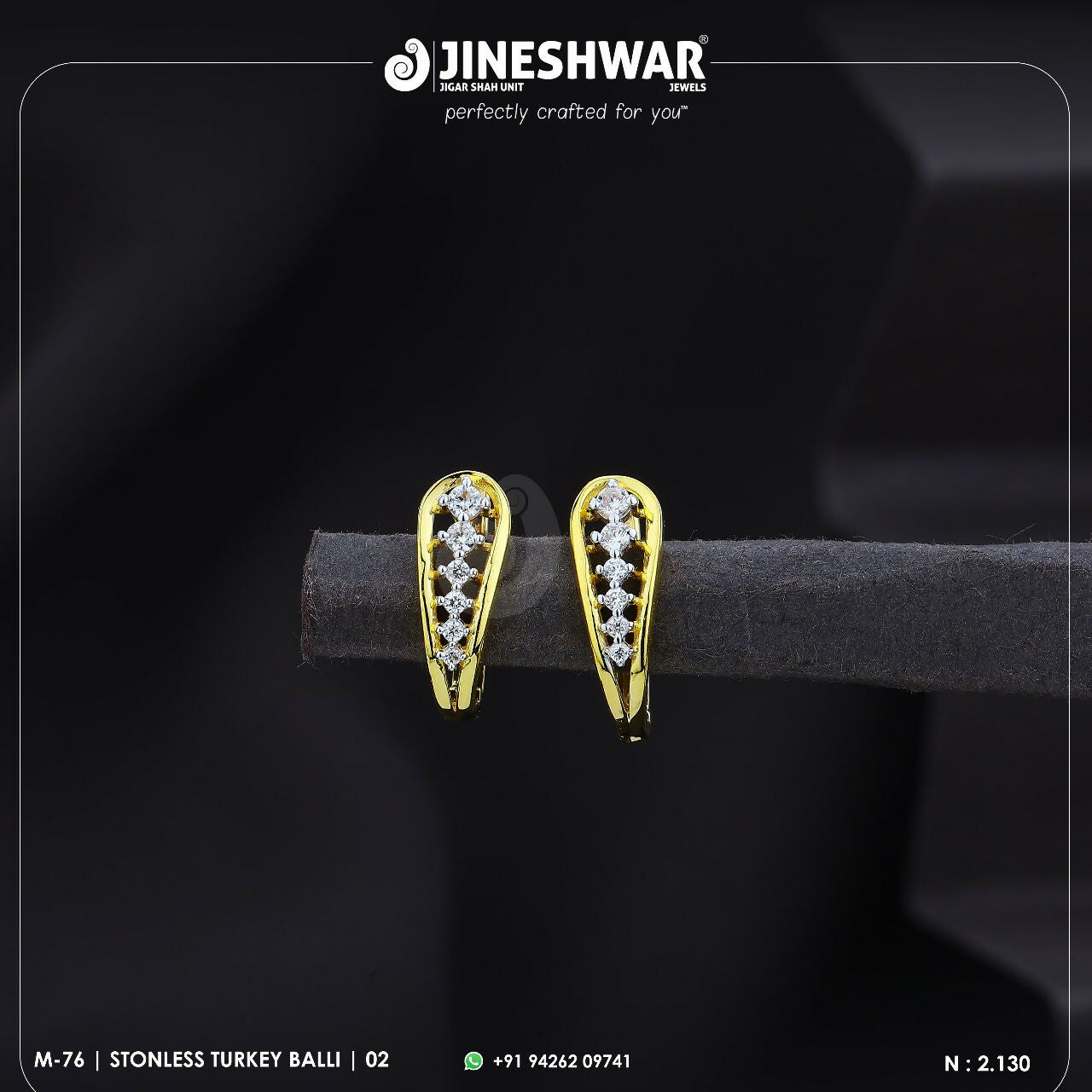 18kt Stonless Turkey Bali Sarafa Bazar India