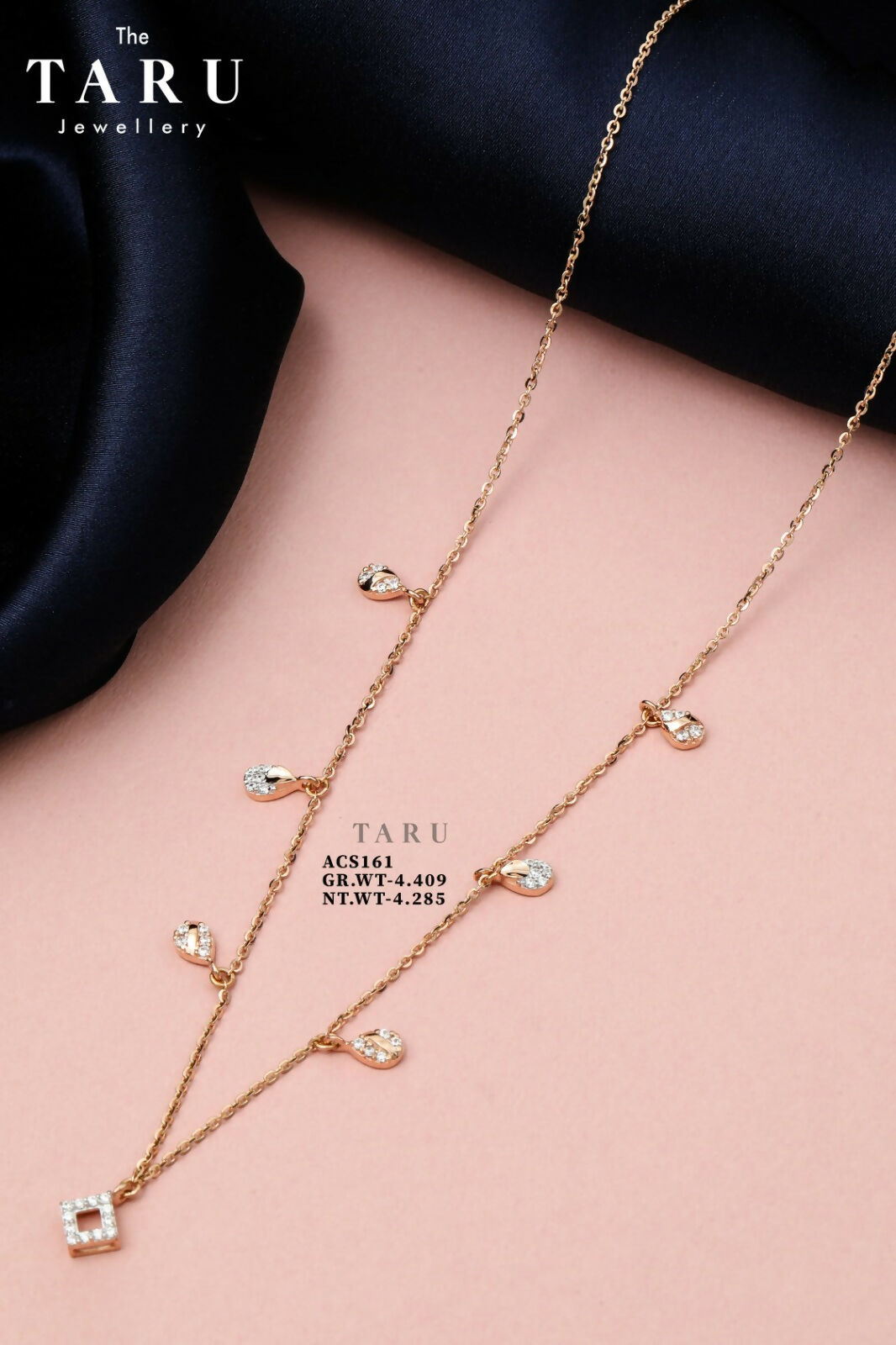 Rose Gold Chain Set Sarafa Bazar India