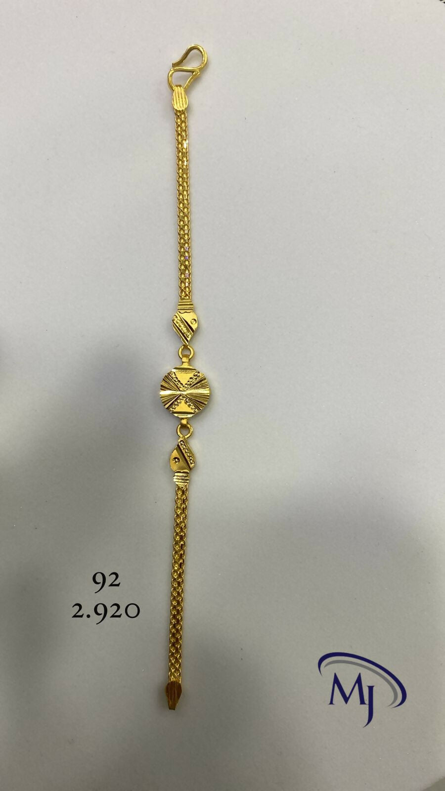 22kt Gold Ladies Bracelet Sarafa Bazar India