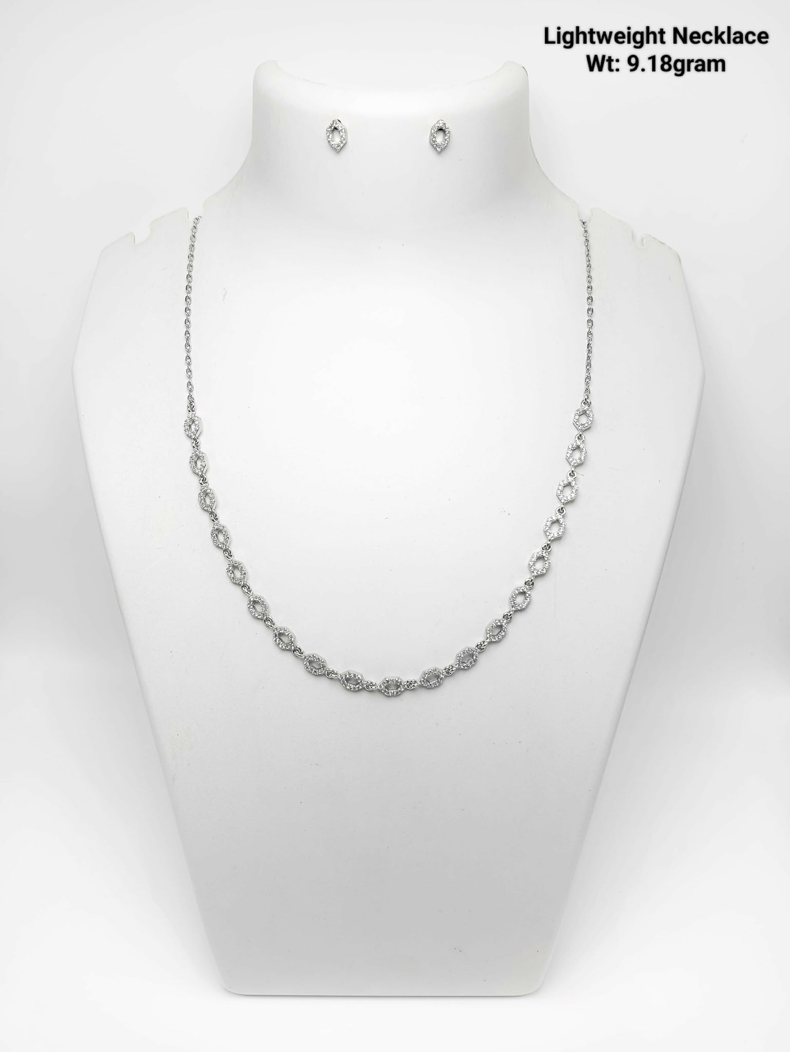 925 Silver Lightweight Necklace Sarafa Bazar India