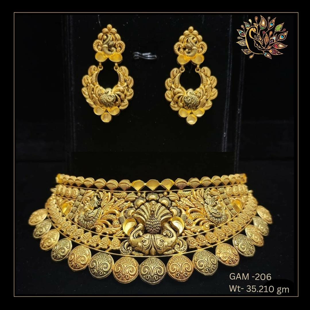 22kt Antique Ghat Choker Khoka Sarafa Bazar India