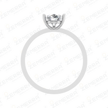 Pear Cut Solitaire Diamond Ring In 14K White Gold Sarafa Bazar India