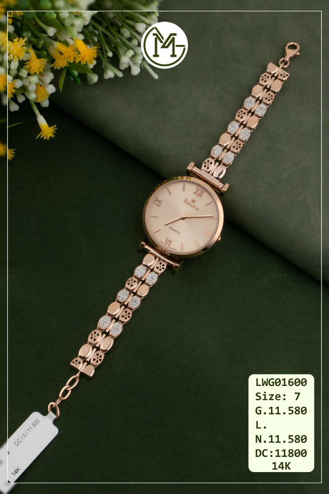 14kt Rose Gold Ladies Watches