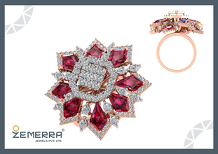 14K Rose Gold Diamond Rings – Perfect Gift Sarafa Bazar India