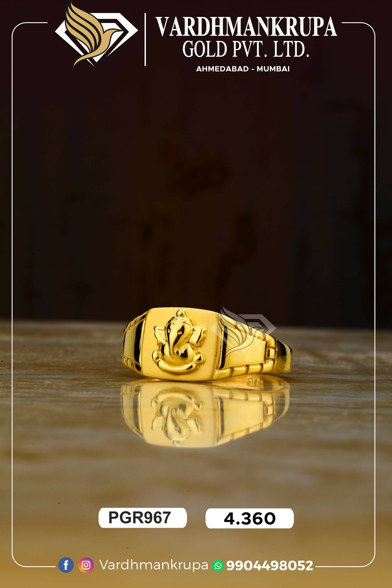 Plain Casting Gents Ring Sarafa Bazar India