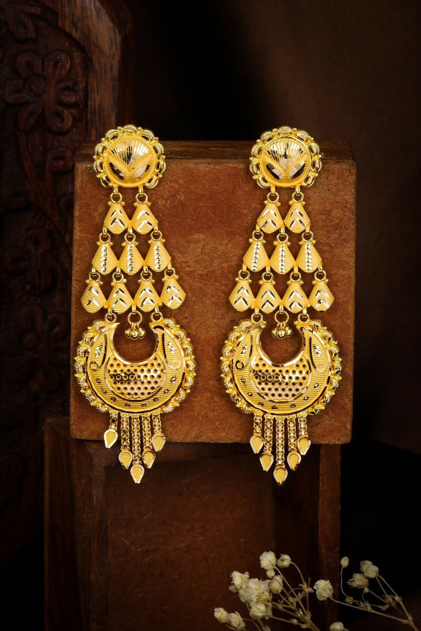 Gold Earrings Sarafa Bazar India
