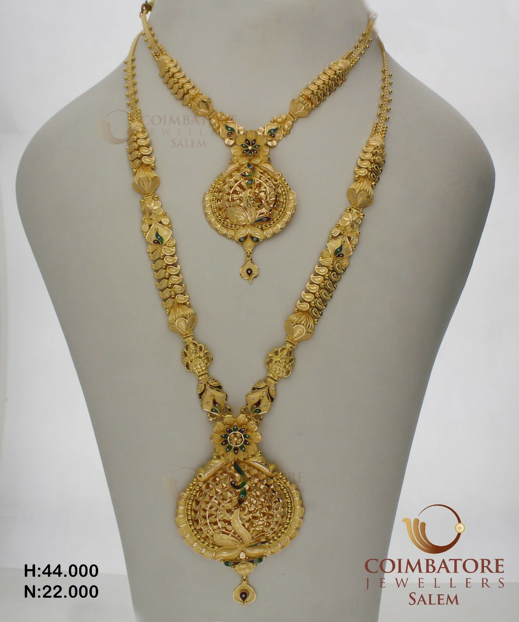 Gold Necklace & Long Set Sarafa Bazar India