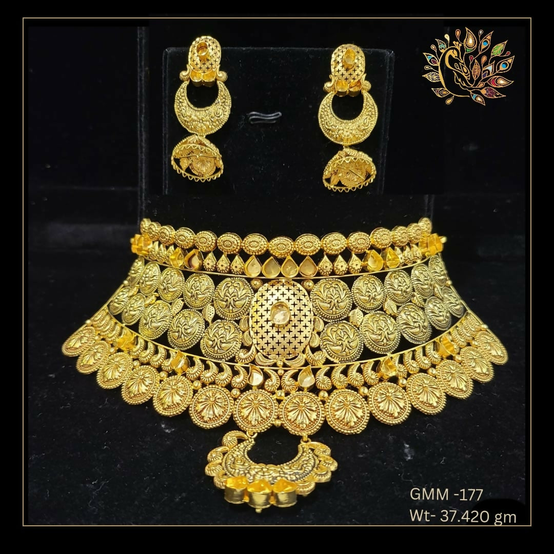 Antique Ghat Choker Set Sarafa Bazar India