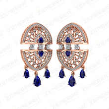 Elegant 14K Rose Gold Diamond Pendant Sets - New Collection Sarafa Bazar India