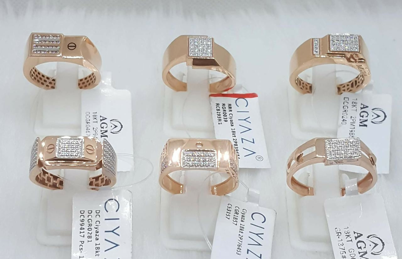 Rose Gold Gents Rings Sarafa Bazar India