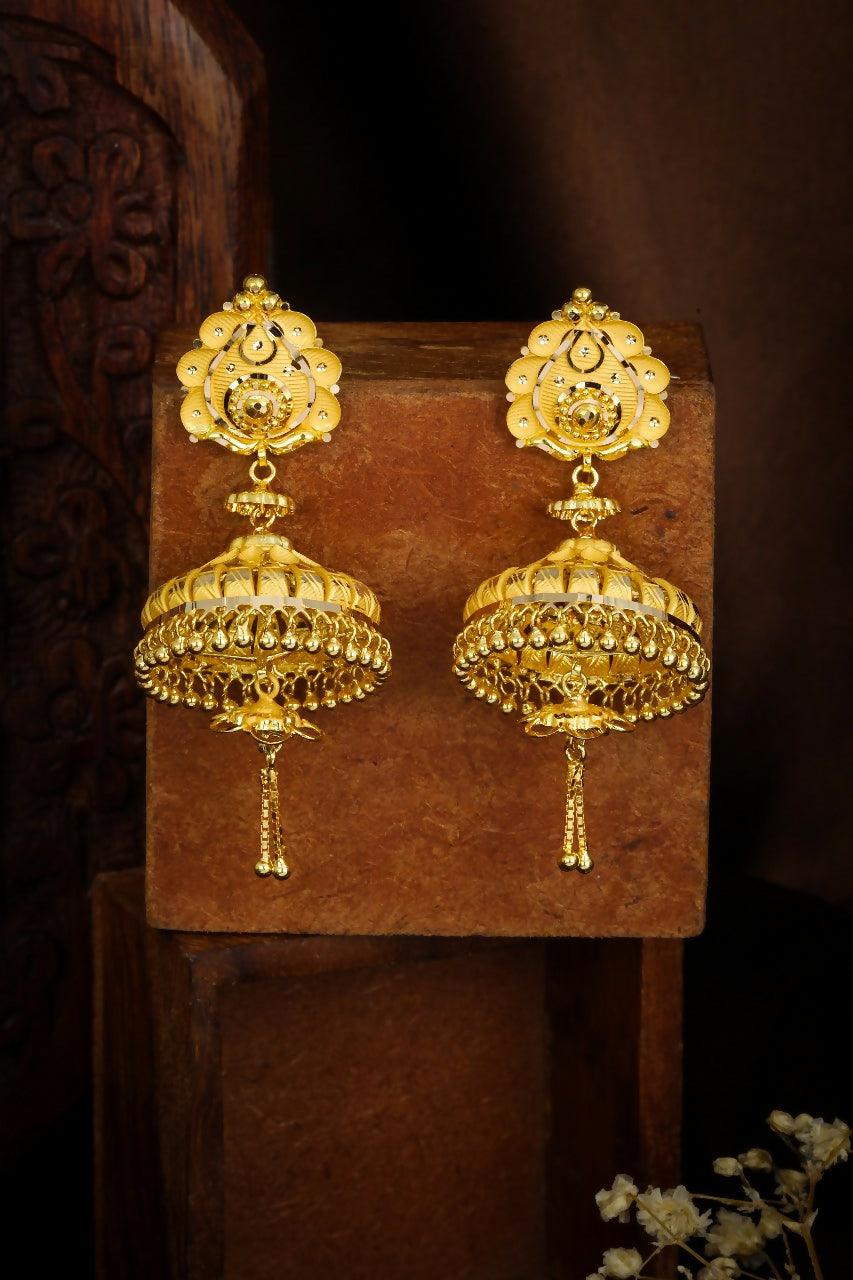 Gold Earrings Sarafa Bazar India