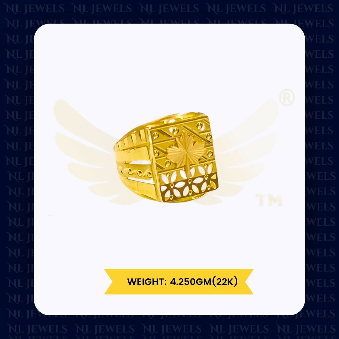22kt Handmade Gents Ring Sarafa Bazar India