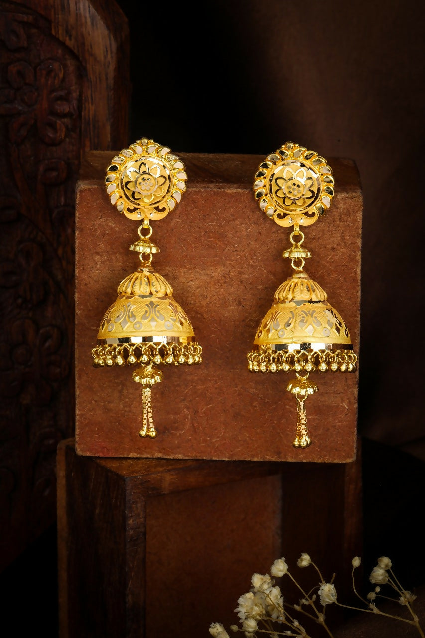 Gold Earrings Sarafa Bazar India