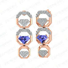 14K Gold Diamond Unique Necklace Set - New Design Sarafa Bazar India