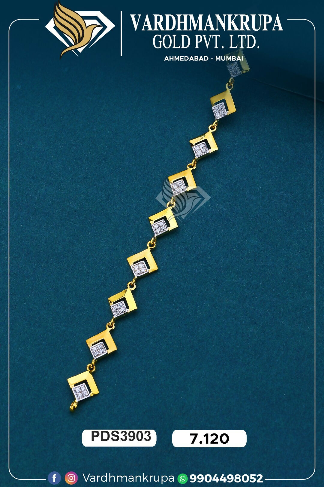 CZ Ladies Bracelet Sarafa Bazar India