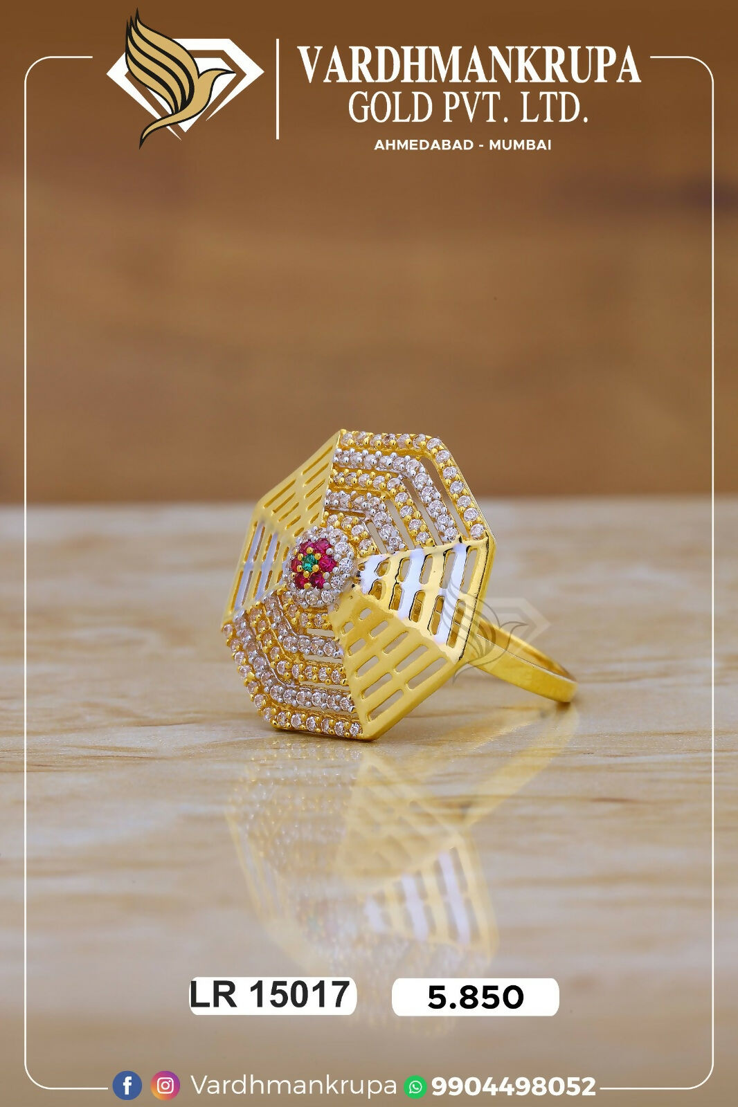 CZ Ladies Ring Sarafa Bazar India