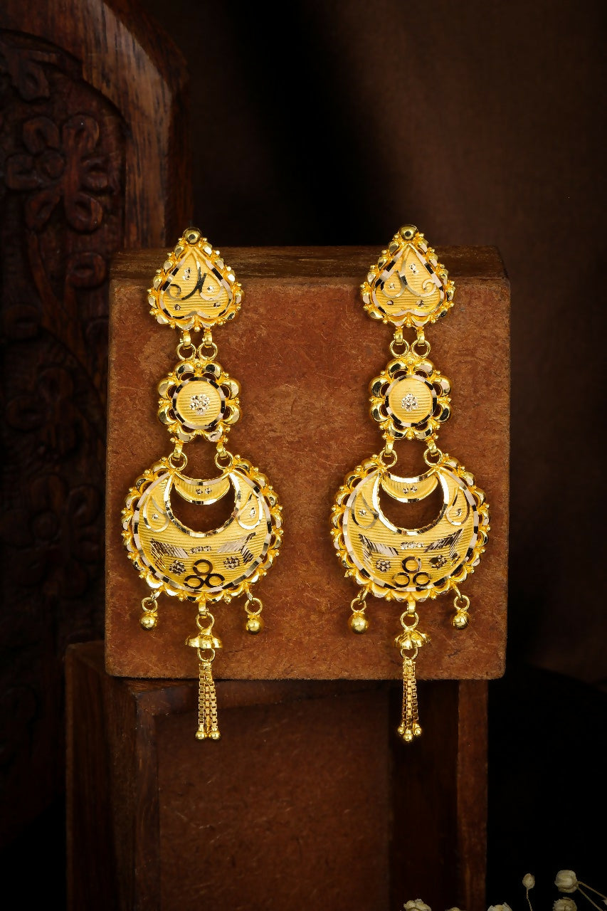 Gold Earrings Sarafa Bazar India