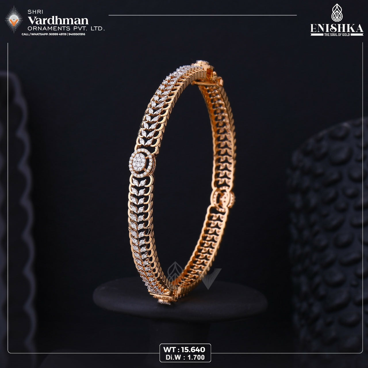 Rose Gold Ladies Bracelet Sarafa Bazar India