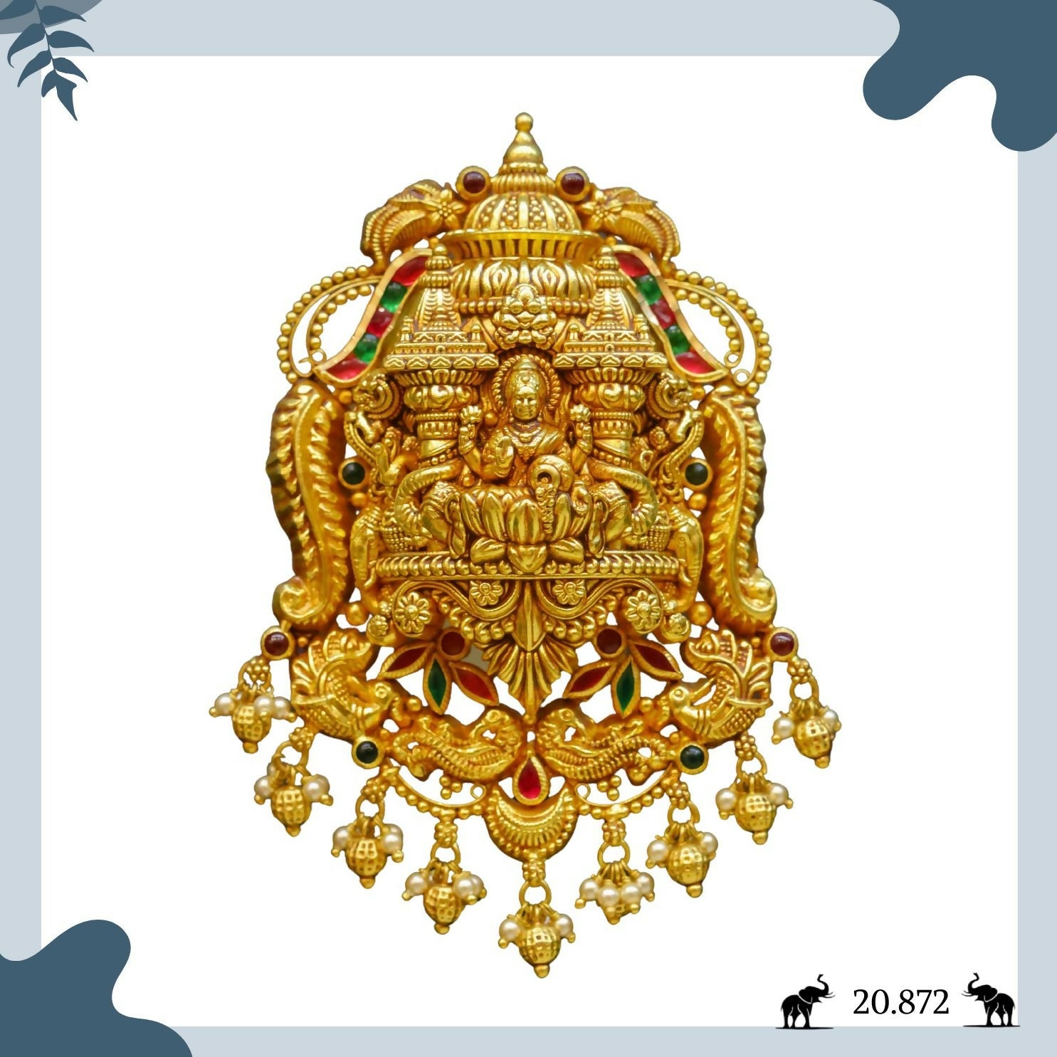 Antique Temple Pendant Sarafa Bazar India