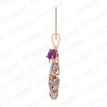 Elegance 14k Gold Diamond Peacock Motif Pendant Set Sarafa Bazar India