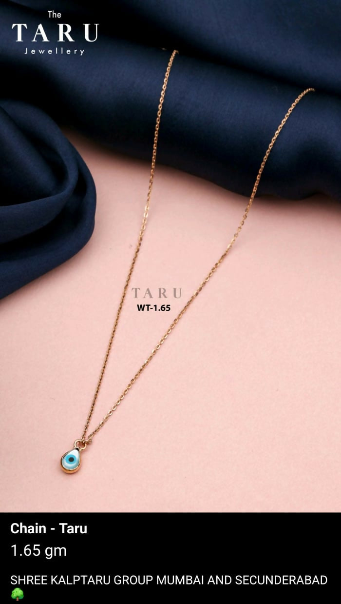 Rose Gold Evil Eye Chain Set Sarafa Bazar India