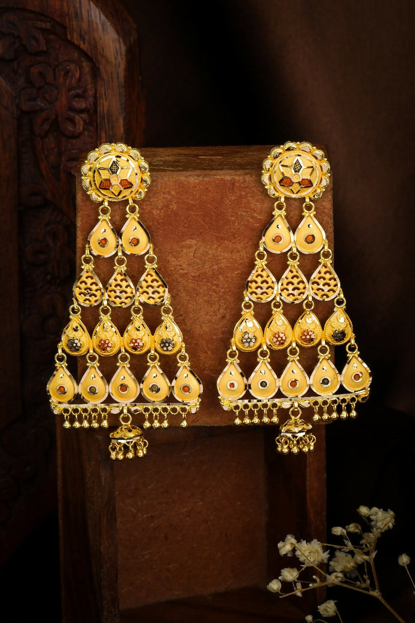 Gold Earrings Sarafa Bazar India