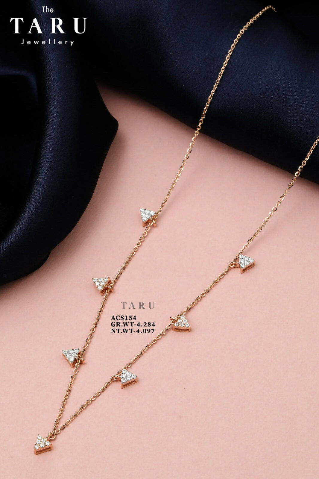 Rose Gold Chain Set Sarafa Bazar India