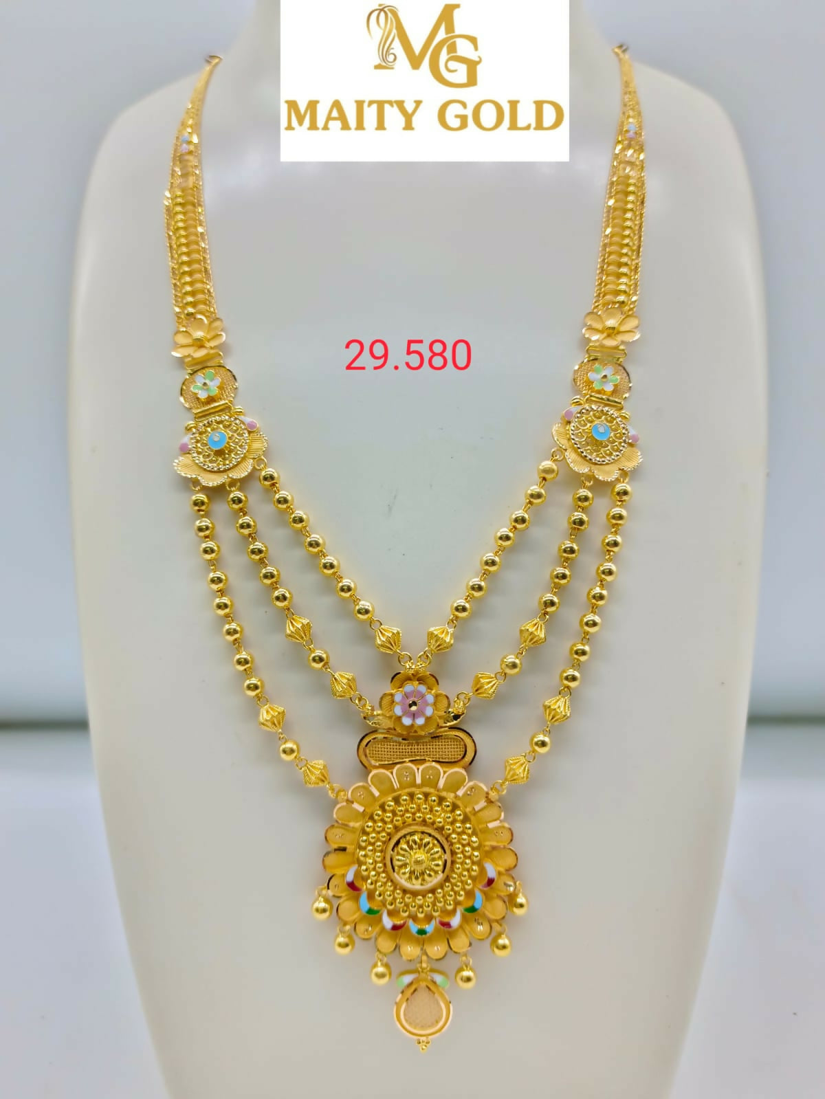 Gold Long Set Sarafa Bazar India