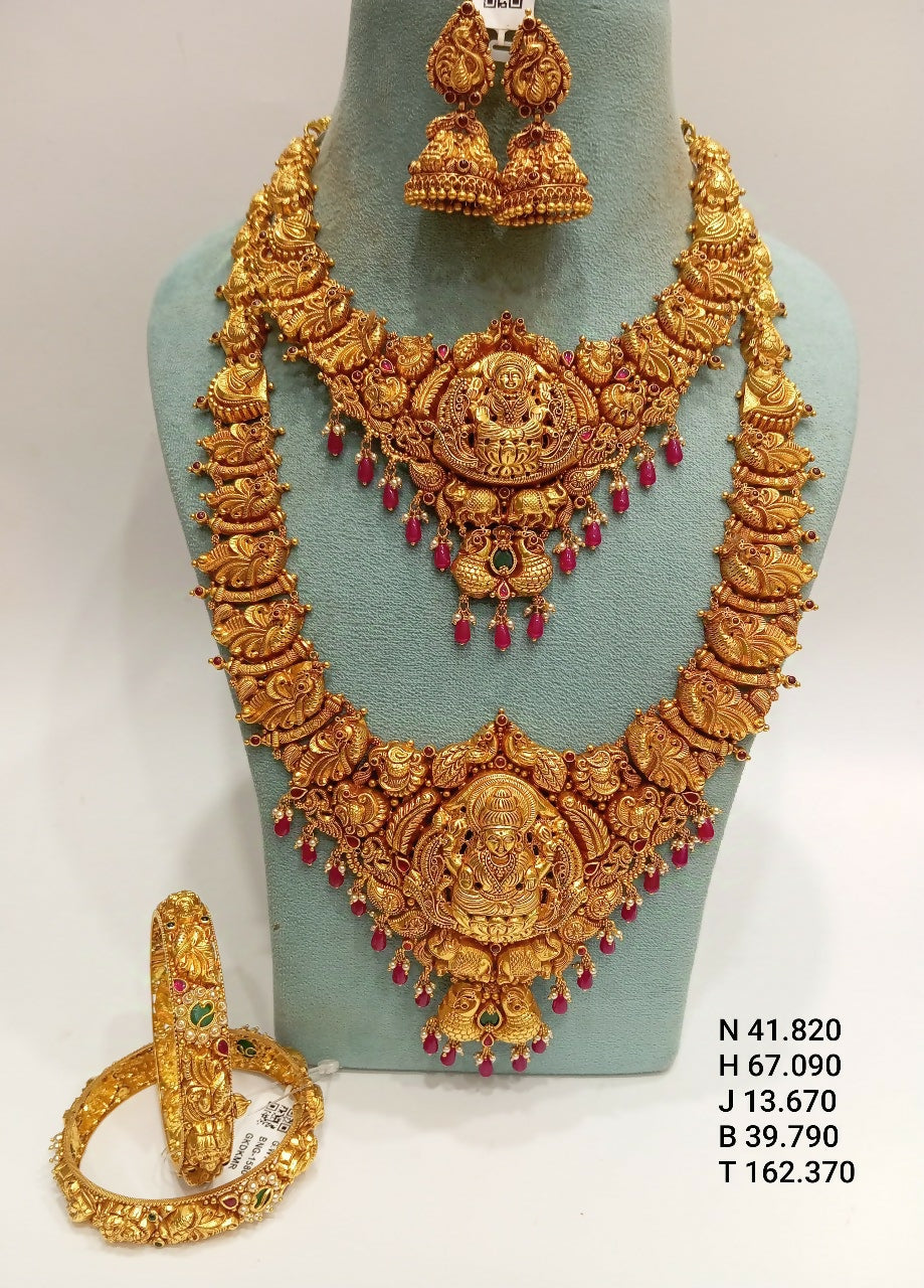 Antique Temple Necklace, Long Set & Bangles 3