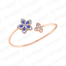 Premium 14KT Rose Gold Diamond Floral Bracelets Sarafa Bazar India
