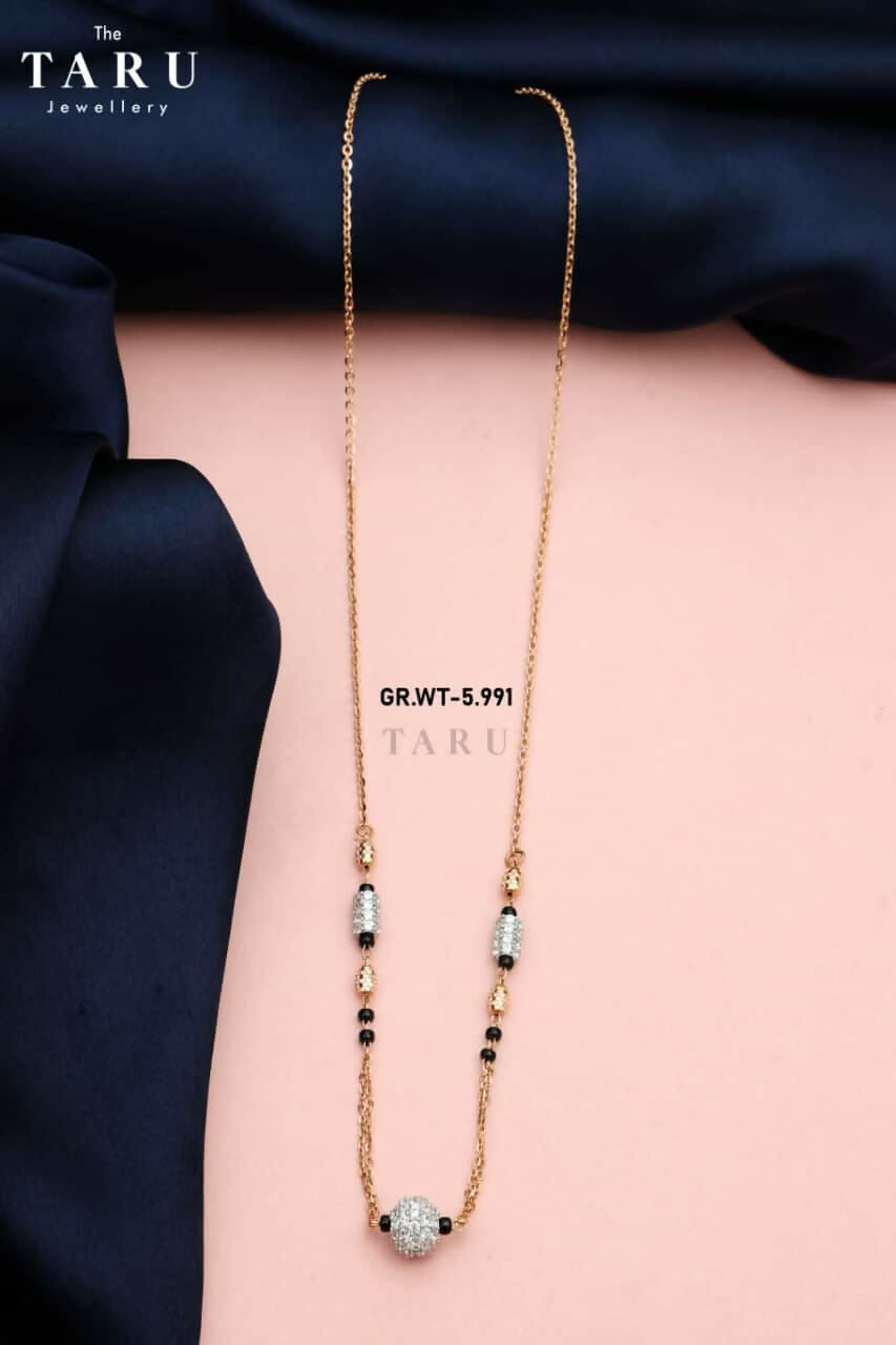 18kt Rose Gold Designer Mangalsutra Sarafa Bazar India