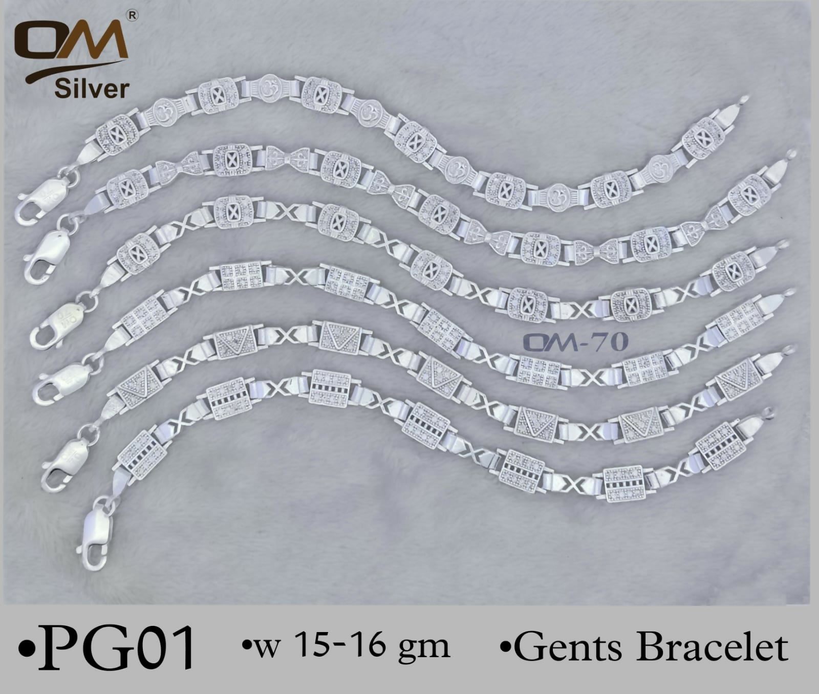 Silver Gents Bracelet Sarafa Bazar India