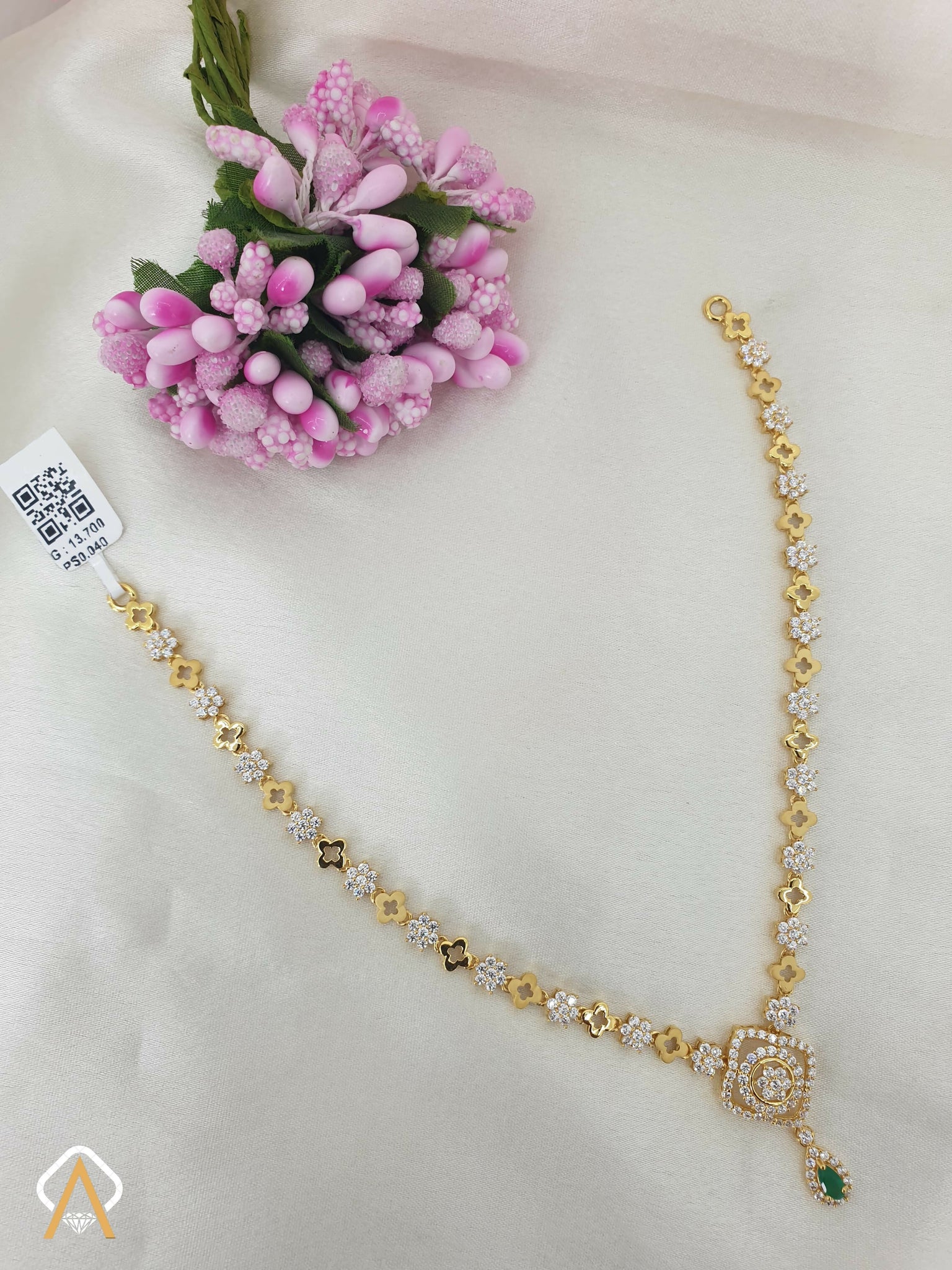 CZ Necklace Sarafa Bazar India