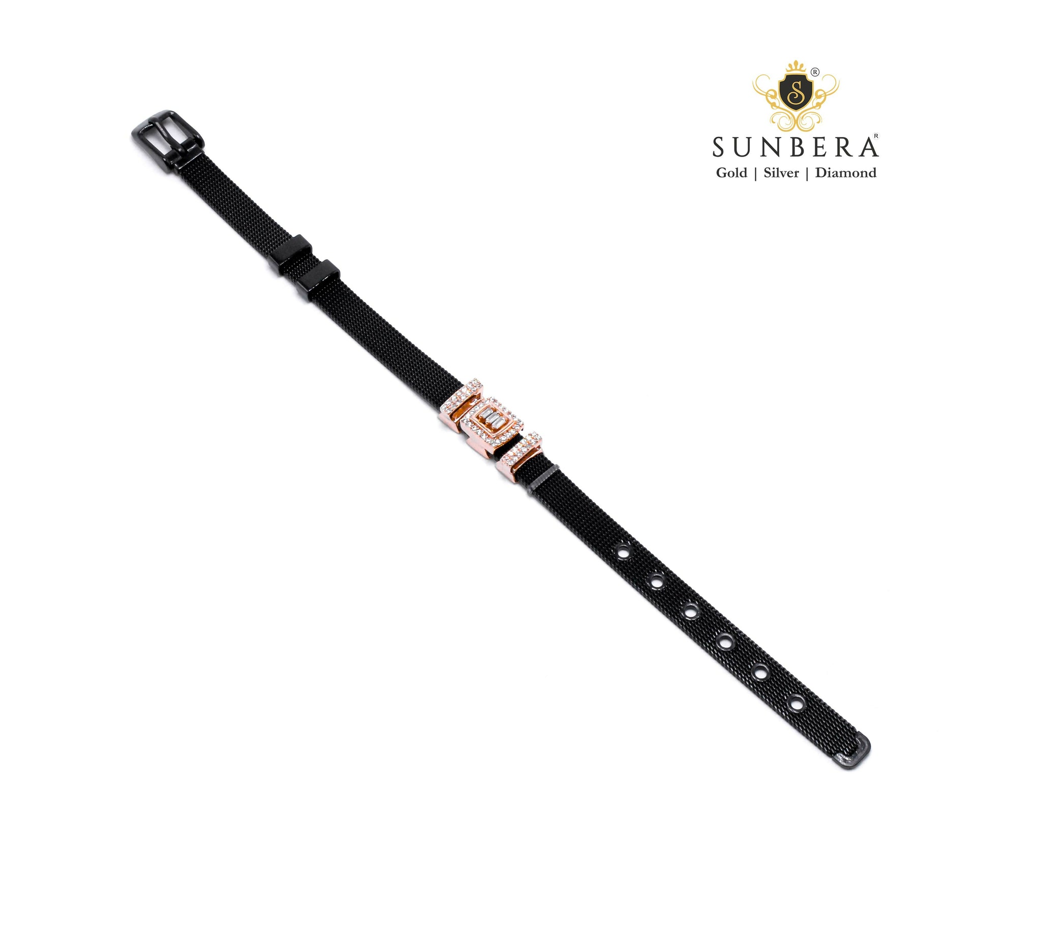 925 Silver Rose Gold Ladies Bracelet Sarafa Bazar India