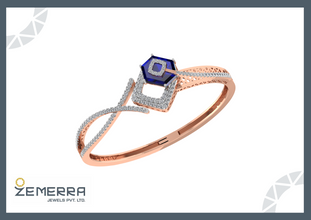 14K Rose Gold Diamond Bracelets Fine Jewelry For Her Sarafa Bazar India