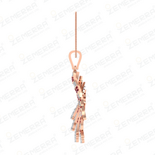 14K Rose Gold Pendant Set with Multi Drop Diamond accents Sarafa Bazar India