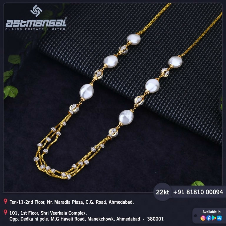 22kt Beads Chain Sarafa Bazar India