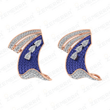 Best Choice 14K Gold Diamond Curved Swirl Pendant Set Sarafa Bazar India