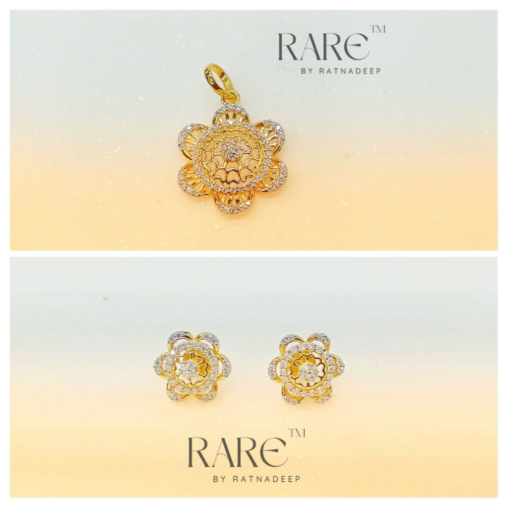 CZ Pendant Set Sarafa Bazar India