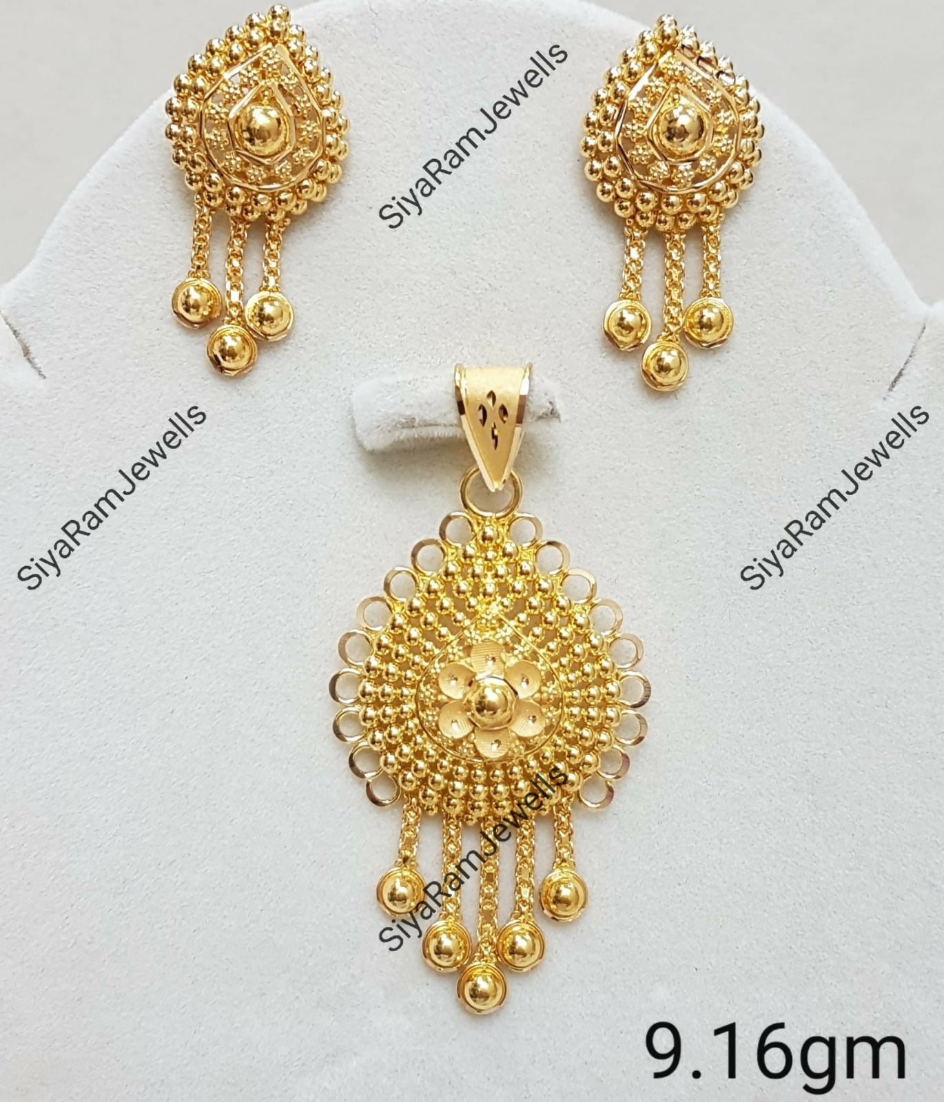 Gold Pendant Set Sarafa Bazar India