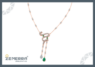 Modern Style 14K Gold Diamond Y Drop Pendant For Women Sarafa Bazar India