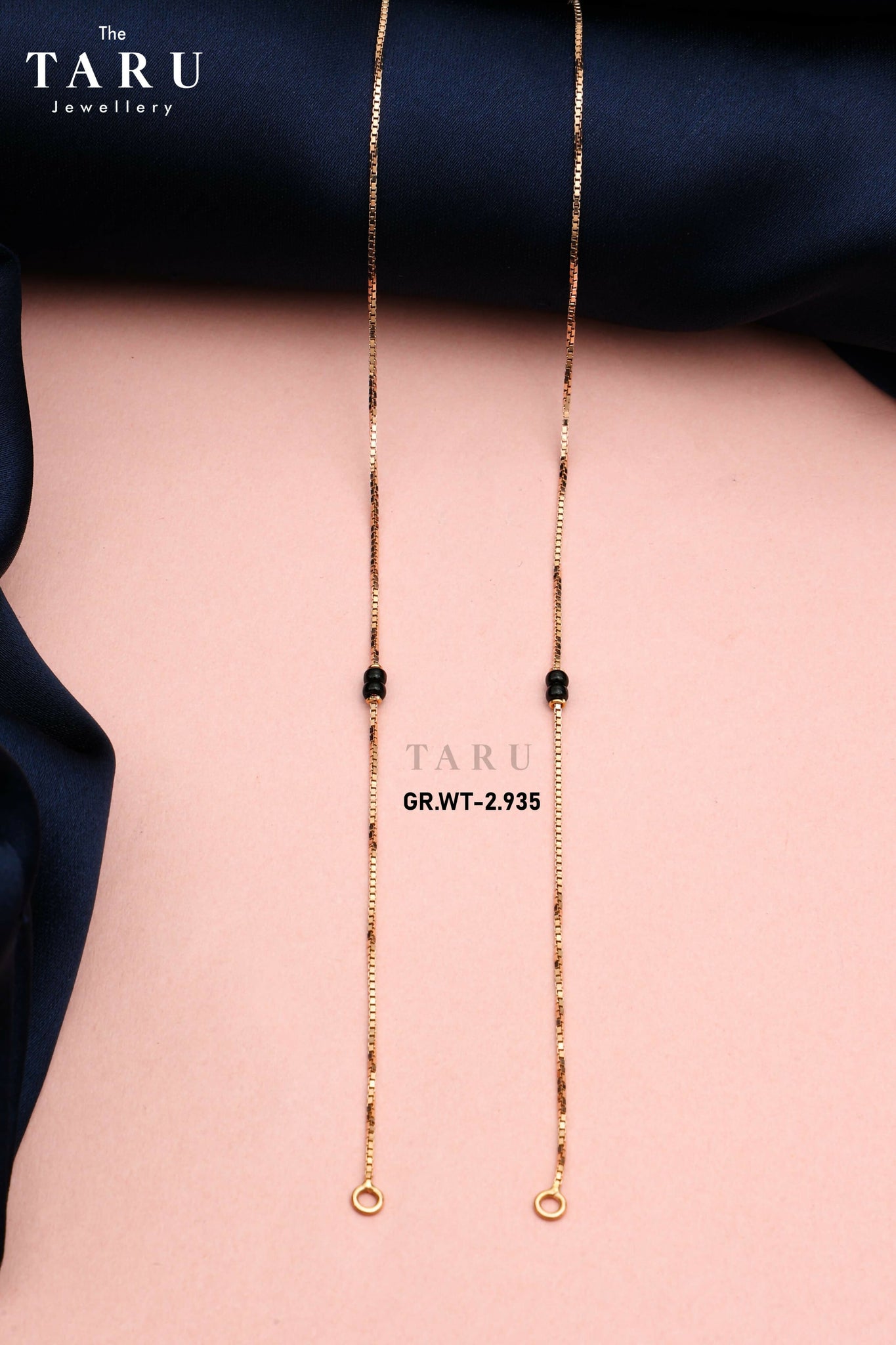 18kt Rose Gold Designer Mangalsutra Chain Sarafa Bazar India