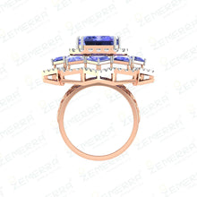 14K Rose Gold Diamond Elegant Rings Sarafa Bazar India