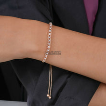 Round Link Lab Grown Diamond Bracelet Sarafa Bazar India