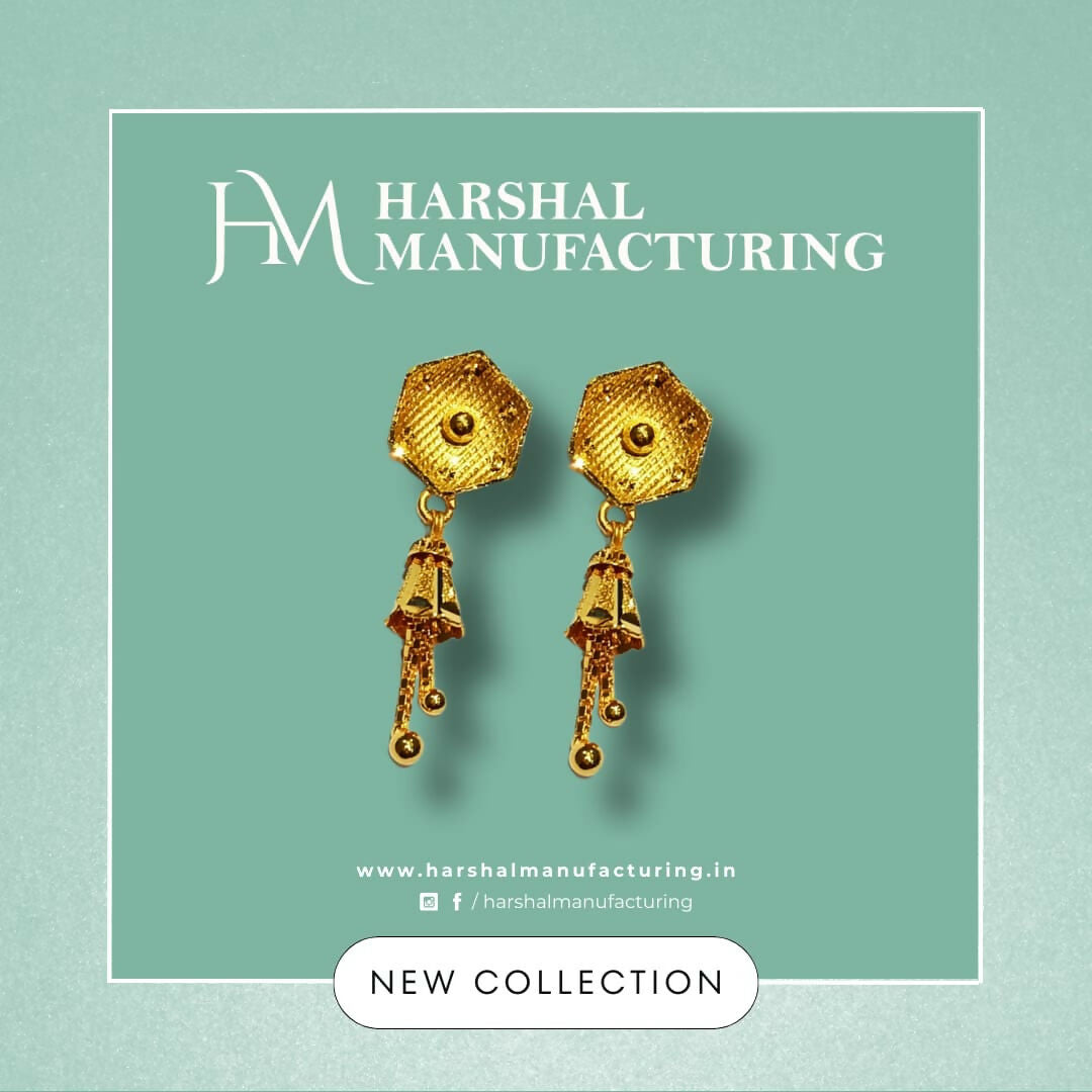 Gold Earrings Sarafa Bazar India