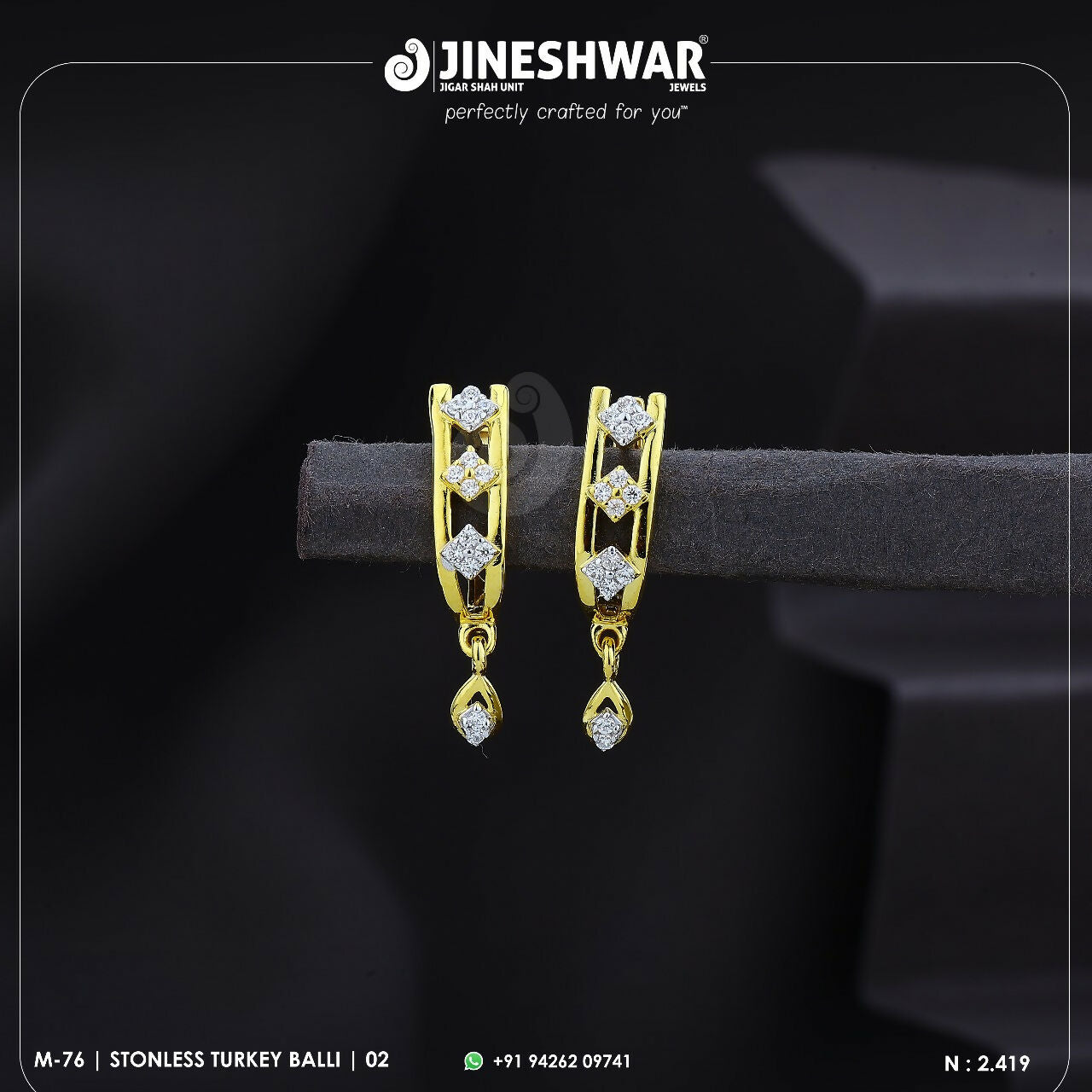 18kt Stonless Turkey Bali Sarafa Bazar India