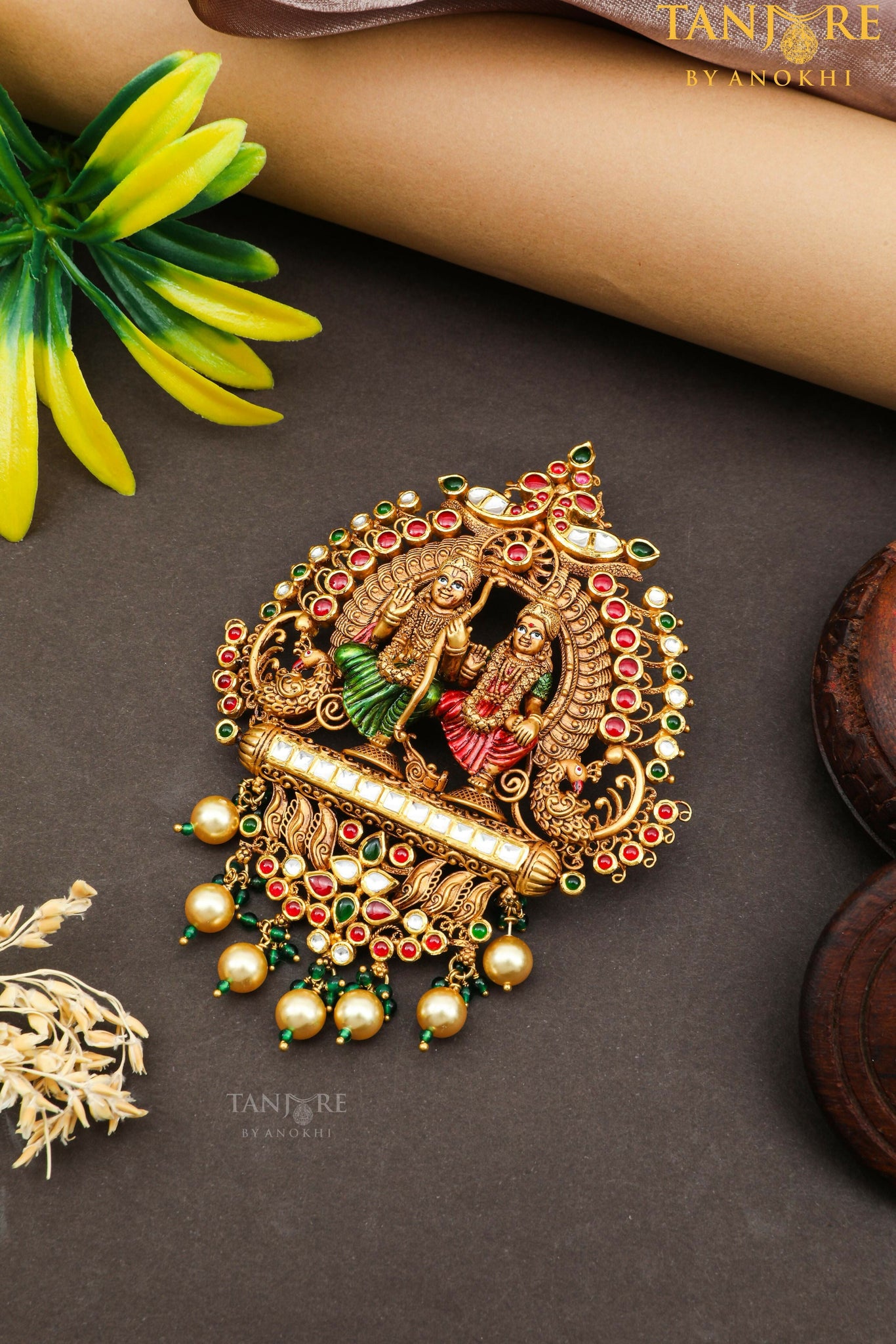 Antique Temple Pendant Sarafa Bazar India